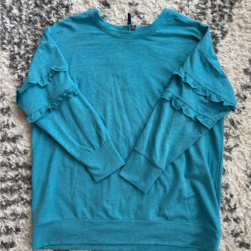 Matilda Jane Ruffle Sleeve sweatshirt size Medium